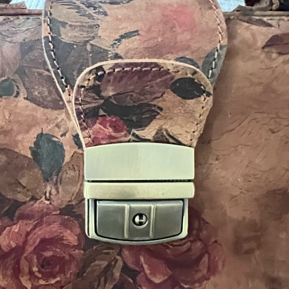 Like New Odi Lynch Medium Large Doctor Bag w/ Strap in Floral Print Leather No14 - Picture 12 of 13